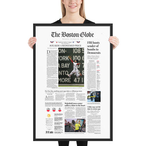 Boston Globe Front Page - October 25th, 2018