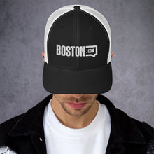 Load image into Gallery viewer, Boston.com Black Trucker Hat