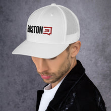Load image into Gallery viewer, Boston.com White Trucker Hat